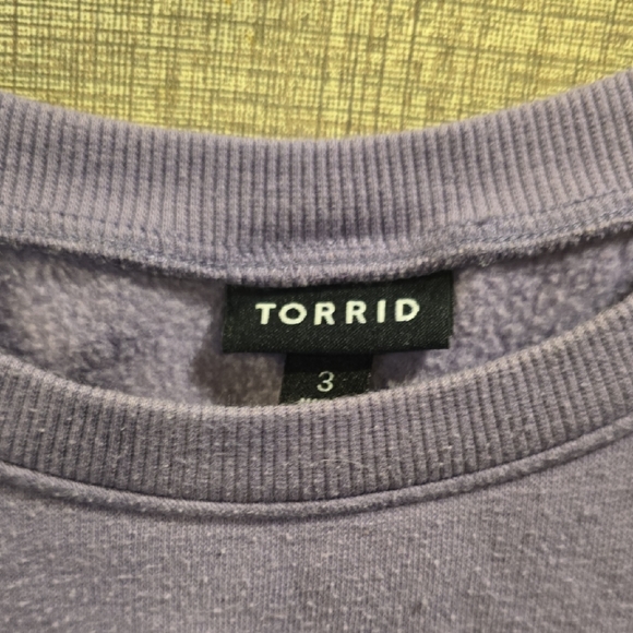 Torrid Purple Sweatshirt Size 3 - Picture 2 of 5